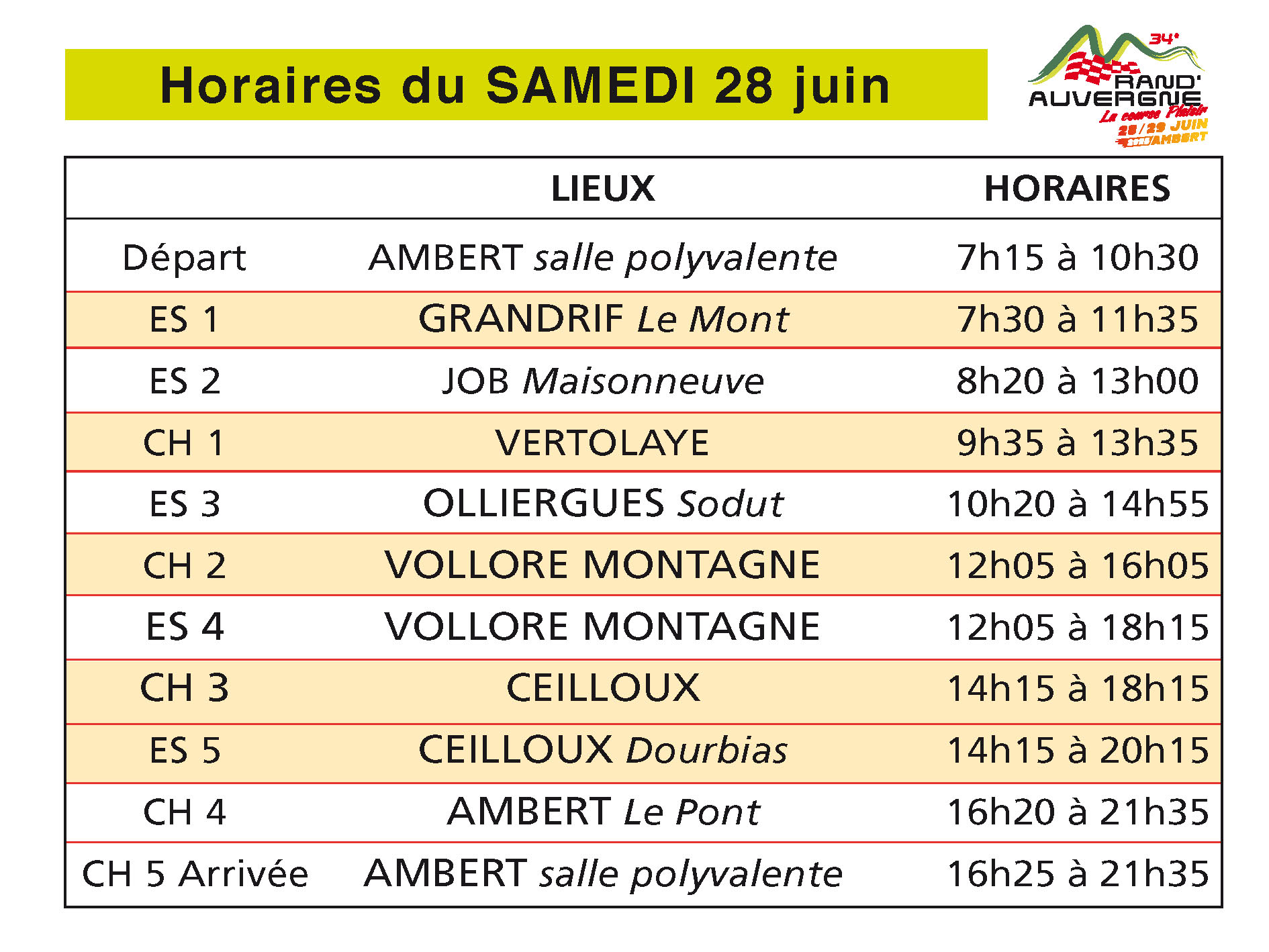 2025horaires sam